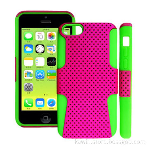 Mesh Combo 2-in-1 PC+Silicone Cover for Apple's iPhone 5C